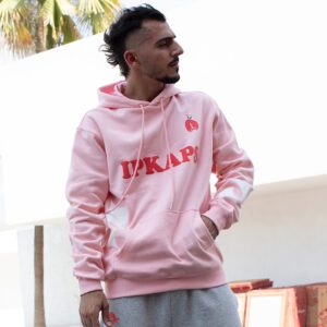 Pullover Terry Puff Printing Pink Sweatshirt Hoodie Men