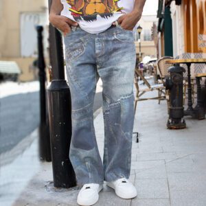 Custom Printed Denim Jeans Men