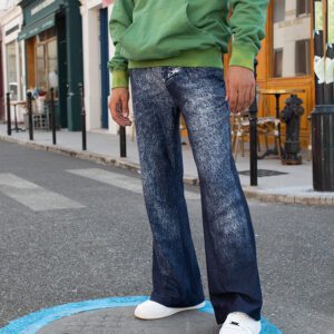 Baggy Loose Men Flare Denim Jeans Pants