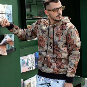 Streetwear Fashion Casual Tapestry Hoodie Men