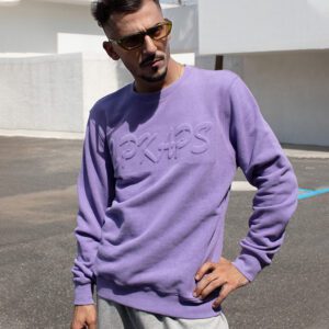 3d Printed Embossed Crewneck Sweatshirt Men