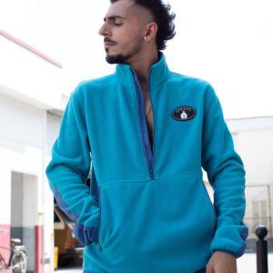 Fleece Half Zipper Hoodie Sweatshirt Men
