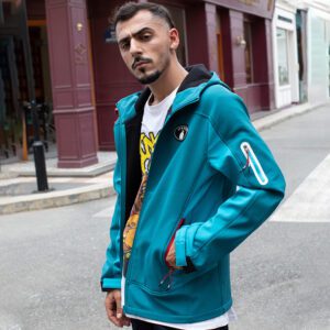 Zipper Parka Hooded Jacket Coat Men