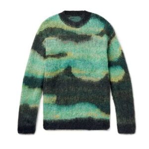 Mohair Pullover Crewneck Knitwear Sweater Men