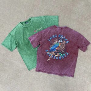 Vintage Acid Wash Mens Heavy 300 Gsm Tshirt