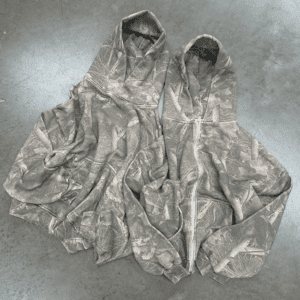 Tree Graphic 500 Gsm Acid Wash Zip Up Hoodie Men