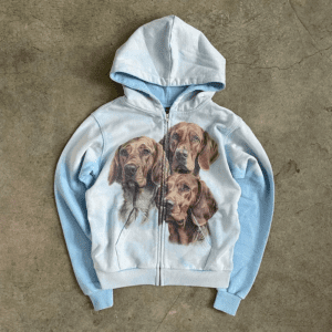 Digital Print Pattern 500 Gsm Acid Wash Hoodie Men