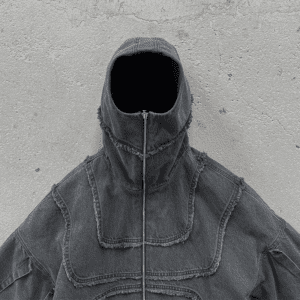 Heavyweight Cotton Zip Up Acid Wash Hoodies Men