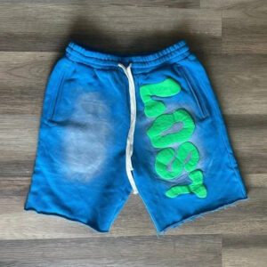 Puff Print Acid Wash Sweat Shorts Men