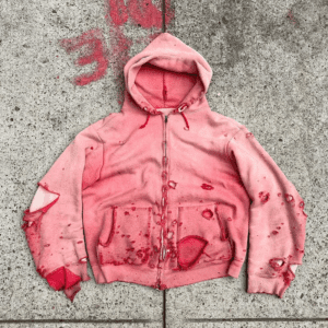 Distressed Unisex Acid Wash Sun Faded Hoodie Men