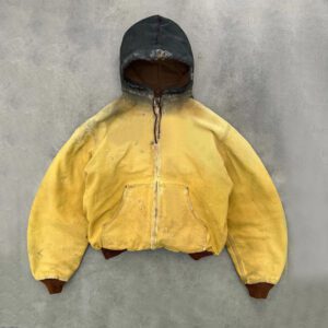 Acid Wash  Cotton Vintage Work Hooded Jackets Men
